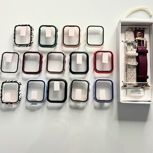 Michael Kors Access Watch Bands and 15 pieces multi colored face covers